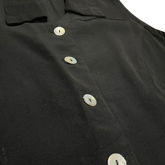 Decade Designs Black Sleeveless Button Shirt Blouse Women’s Size 6 - Picture 3 of 5